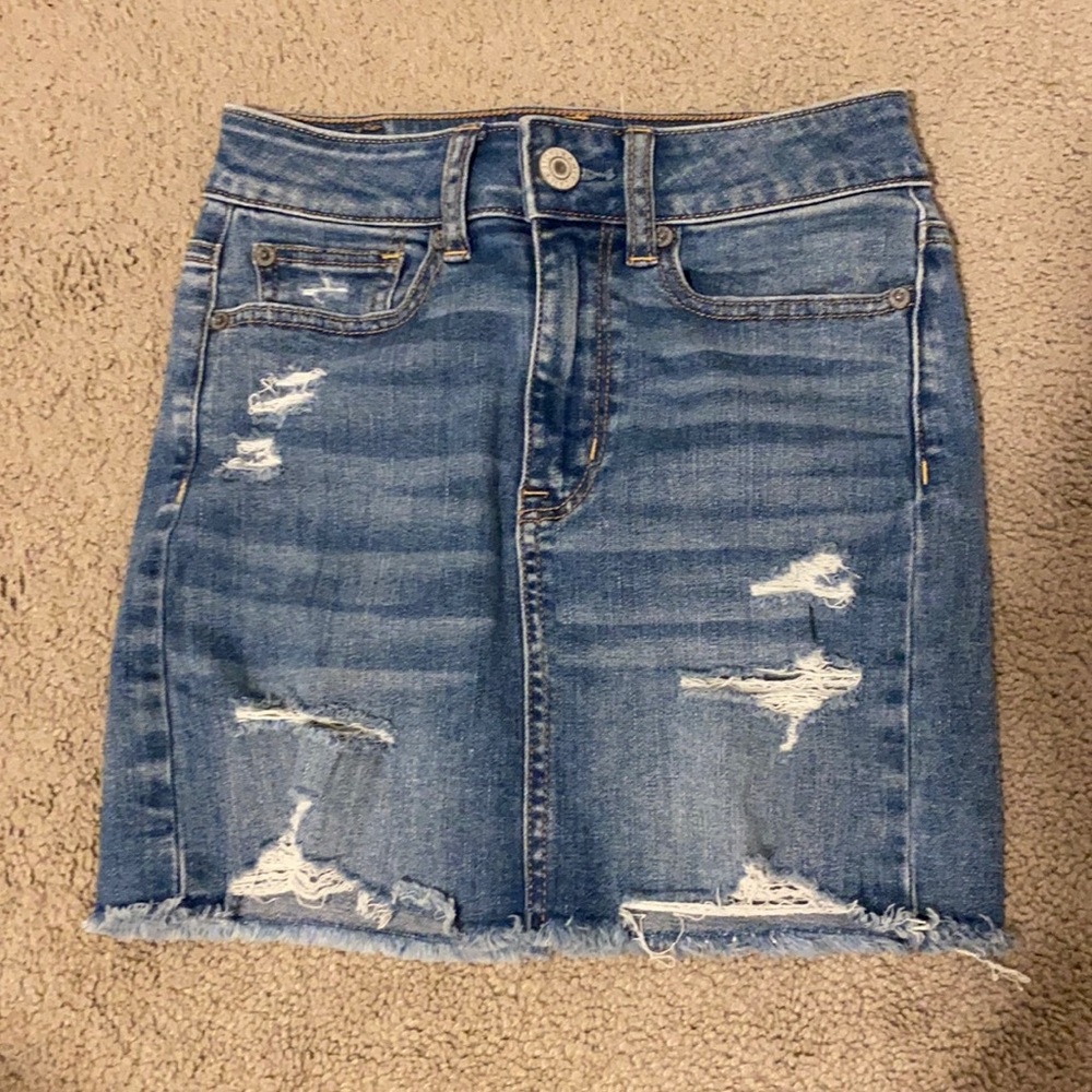 American eagle jean skirt